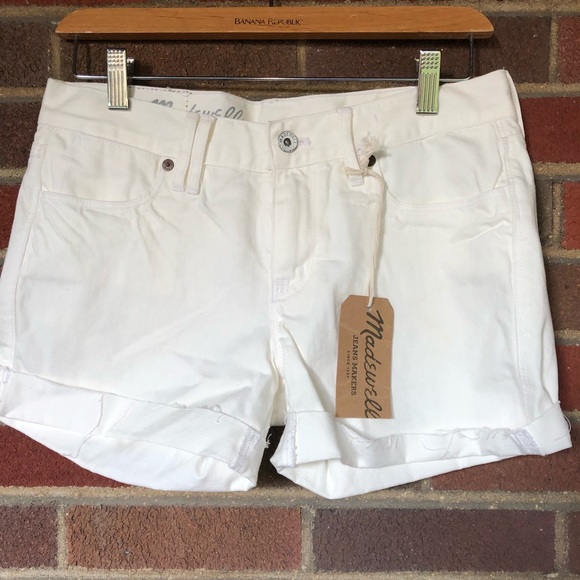 Madewell Pants - NWT Madewell White Denim Shorts